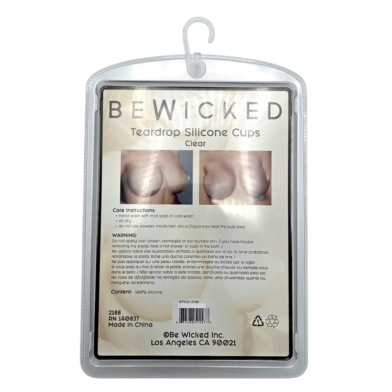 Be Wicked - Teardrop Siliconen Plak BH - Transparant