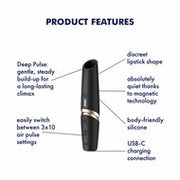 Satisfyer Perfect Kiss - 3D Air Pulse Vibrator in Lipstick design