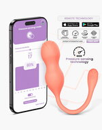 IY Kyra - App Bediende Bekkenbodemtrainer Vaginaballetjes  met Vibratie - Oranje