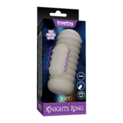 LoveToy - Knights Ring - Vibrerende Dual Purpose Sleeve - Golvend - Wit