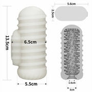 LoveToy - Knights Ring - Vibrerende Dual Purpose Sleeve - Golvend - Wit