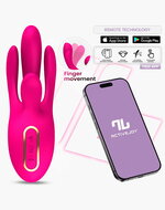 IY Derek - Clitoris Vibrator - Bewegende Vingers - 3 motoren - App-bediening - Roze