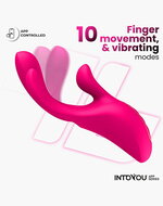 IY Derek - Clitoris Vibrator - Bewegende Vingers - 3 motoren - App-bediening - Roze