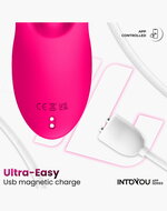 IY Derek - Clitoris Vibrator - Bewegende Vingers - 3 motoren - App-bediening - Roze