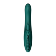 ZALO - Ares - Likkende G-Spot Rabbit Vibrator - Verwarmend - App Control - Smaragd Groen