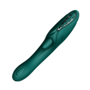 ZALO - Ares - Likkende G-Spot Rabbit Vibrator - Verwarmend - App Control - Smaragd Groen