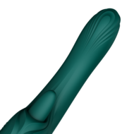 ZALO - Ares - Likkende G-Spot Rabbit Vibrator - Verwarmend - App Control - Smaragd Groen
