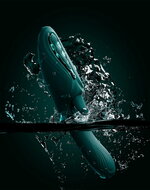 ZALO - Ares - Likkende G-Spot Rabbit Vibrator - Verwarmend - App Control - Smaragd Groen