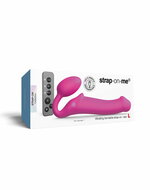 Strap-On-Me - Strapless Strap-on Vibrator - Buigbaar - Fuchsia - Maat L