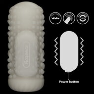 LoveToy - Knights Ring - Vibrerende Dual Purpose Sleeve - Drip - Wit