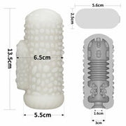 LoveToy - Knights Ring - Vibrerende Dual Purpose Sleeve - Drip - Wit