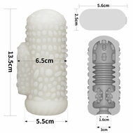 LoveToy - Knights Ring - Vibrerende Dual Purpose Sleeve - Drip - Wit