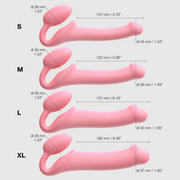 Strap-On-Me - Strapless Strap-on Dildo - Buigbaar - Roze - Maat XL