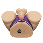 LoveToy - Streetgirl's Dual Motor Sensation Pulse Masturbator met Dildo - Beige