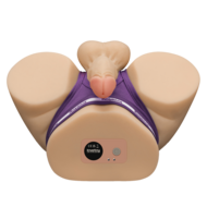 LoveToy - Streetgirl's Dual Motor Sensation Pulse Masturbator met Dildo - Beige