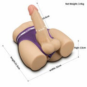 LoveToy - Streetgirl's 14 Masturbator met Buigbare Dildo - Beige