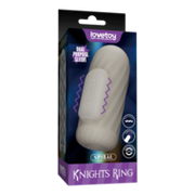 LoveToy - Knights Ring - Vibrerende Dual Purpose Sleeve - Spiraal - Wit
