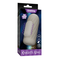 LoveToy - Knights Ring - Vibrerende Dual Purpose Sleeve - Spiraal - Wit