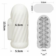 LoveToy - Knights Ring - Vibrerende Dual Purpose Sleeve - Spiraal - Wit