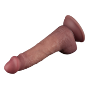 LoveToy - Power Cock - 21.5 cm - Vibrerende Dildo - Dual Density - Lichte Huidskleur