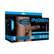 LoveToy - Ingen - Holle Strap-on met Siliconen Staaf - 23 cm - Lichte Huidskleur - Maat L/XL/2XL