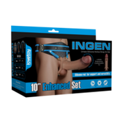 LoveToy - Ingen - Holle Strap-on met Siliconen Staaf - 25 cm - Lichte Huidskleur - Maat L/XL/XXL