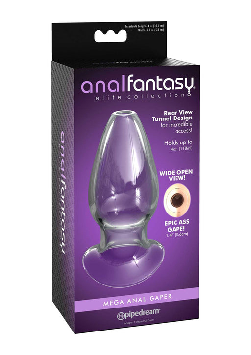 Pipedream - Anal Fantasy Elite Mega Anal Glass Gaper - Holle Glazen Buttplug - Transparant
