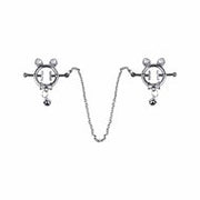 Kiotos - Kittenoortjes met Strik en Belletje - Tepelklemmen met ketting