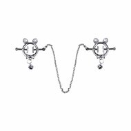Kiotos - Kittenoortjes met Strik en Belletje - Tepelklemmen met ketting