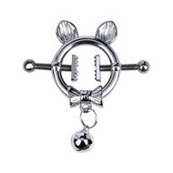 Kiotos - Kittenoortjes met Strik en Belletje - Tepelklemmen met ketting