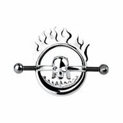Kiotos - Flaming Skull - Tepelklemmen met ketting