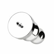 Kiotos - Holle Penisplug - Holle Dilator - Met Holle Geribbelde Buttplug - Ass Lock - RVS