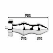 Kiotos - Holle Penisplug - Holle Dilator - Met Holle Geribbelde Buttplug - Ass Lock - RVS