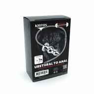Kiotos - Holle Penisplug - Holle Dilator - Met Holle Geribbelde Buttplug - Ass Lock - RVS