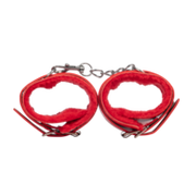 TieMeUp - Boeien imitatieleder - Zachte bontvoering - Rood