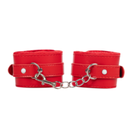 TieMeUp - Boeien imitatieleder - Zachte bontvoering - Rood