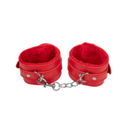 TieMeUp - Boeien imitatieleder - Zachte bontvoering - Rood