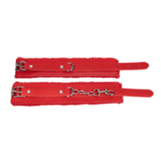 TieMeUp - Boeien imitatieleder - Zachte bontvoering - Rood