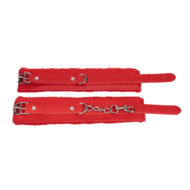 TieMeUp - Boeien imitatieleder - Zachte bontvoering - Rood