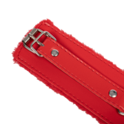 TieMeUp - Boeien imitatieleder - Zachte bontvoering - Rood