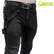 Brutus - Lederen Beenharnas - Verstelbaar- Zwart