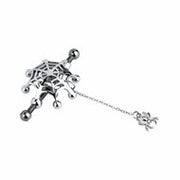 Kiotos - Spiderweb met hangende Spin - Tepelklemmen met ketting