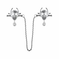 Kiotos - Demonic Mask  met hanger - Tepelklemmen met ketting