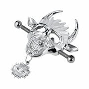 Kiotos - Demonic Mask  met hanger - Tepelklemmen met ketting