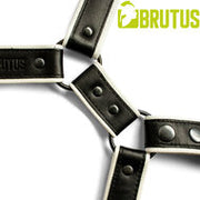 Brutus - Lederen Beenharnas - Verstelbaar- Zwart/Wit