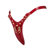 Strap-On-Me - Kunstleren Strapon Harnas Fabulous - Passend van XS t/m XXL - Rood Lak
