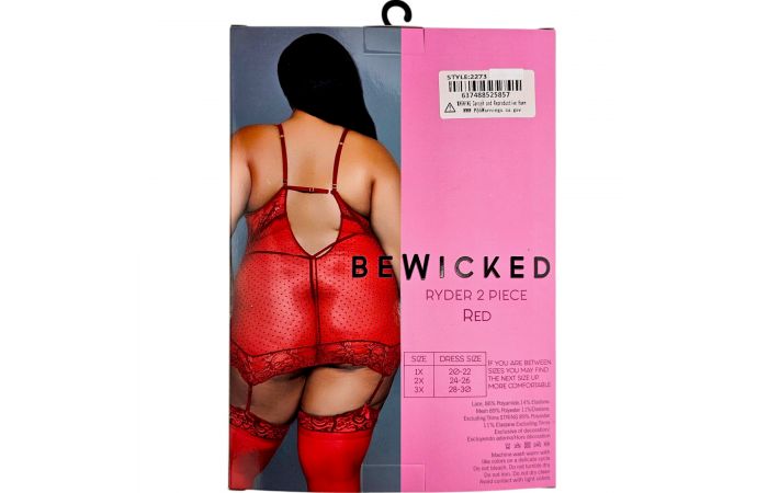 Be Wicked - Ryder - Chemise Set - 2-delig - Rood