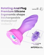 IY Moxy - Buttplug 360º Roterende Buttplug - App Control - Lila