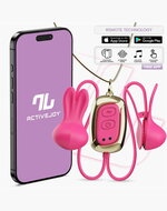 IY Tickly - Vibrerende Tepelklemmen met ketting - App Control - Roze