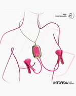 IY Tickly - Vibrerende Tepelklemmen met ketting - App Control - Roze